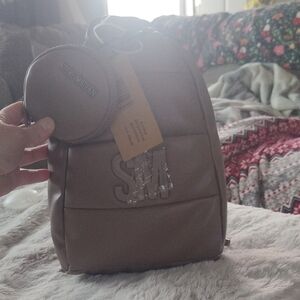 Steve Madden Beige Backpack with Coin Pouch